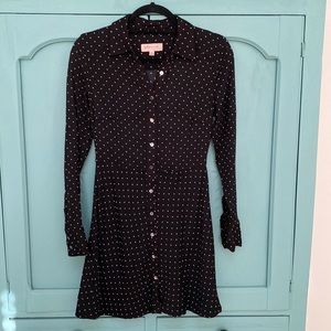 Philosophy Black Dress with White Tiny Dots. Small